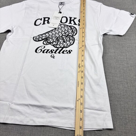 Crooks & Castles White Graphic Tee Mens Size S Cotton Crew Neck Short Sleeve - Picture 5 of 7